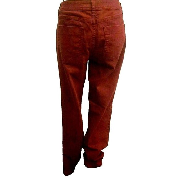 Elle Jeans Women Size 14 Burgundy Stretch Mid Rise Pockets - Picture 2 of 12
